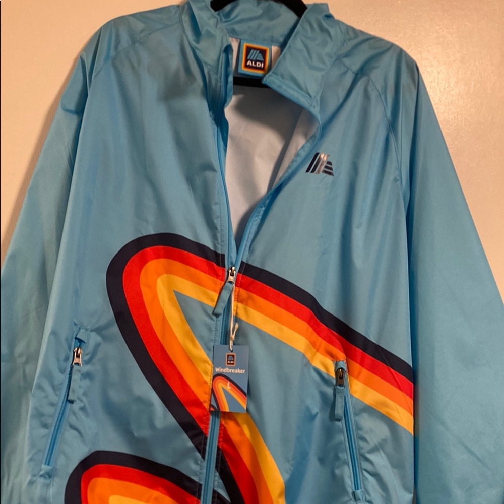 ALDI Blue Windbreaker Jacket